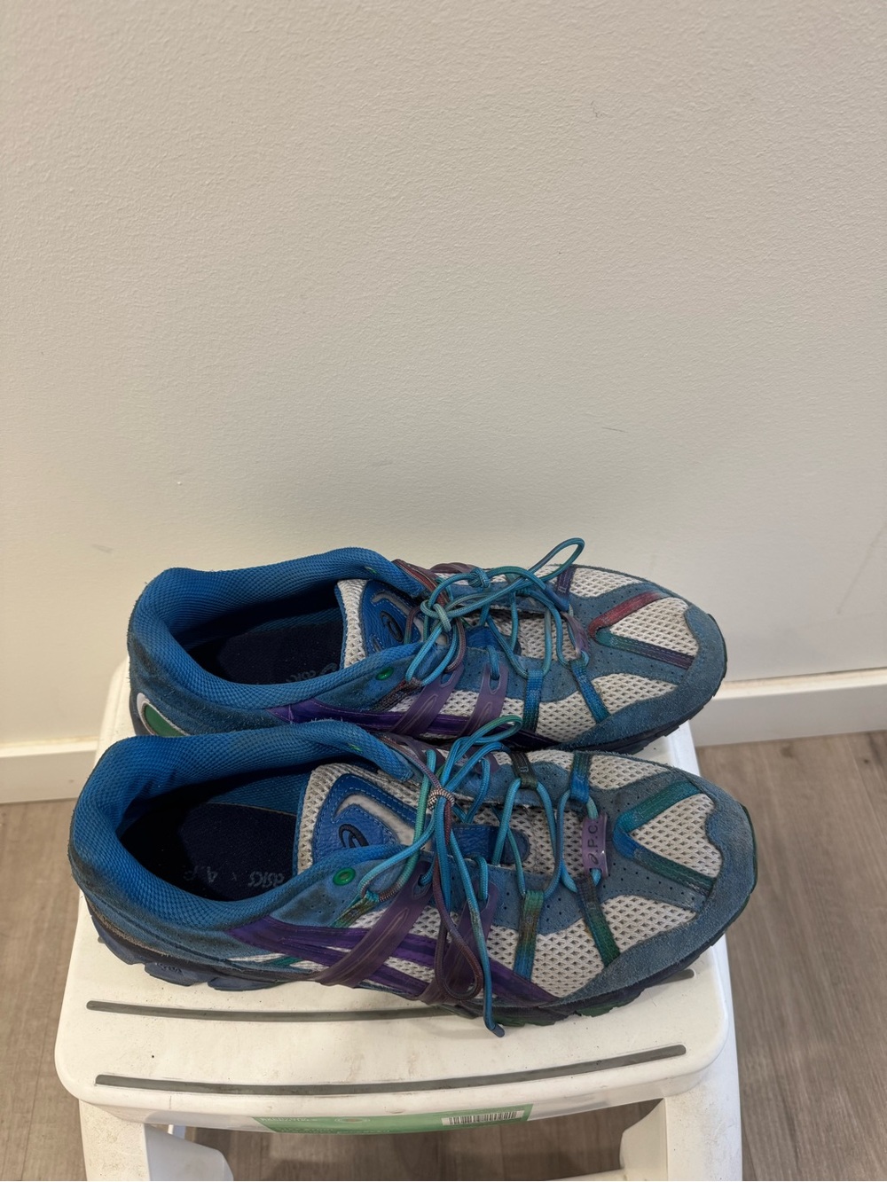 Asics Blue and Purple Men's Running Sneakers